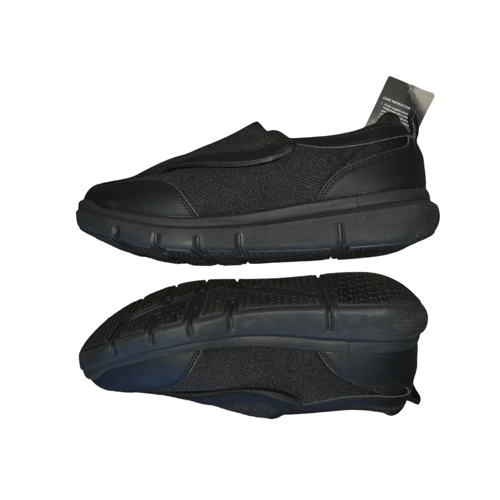 FitVille Rebound Core Walking Shoes Mens 13 EW Black Extra Wide Adjustable NWT